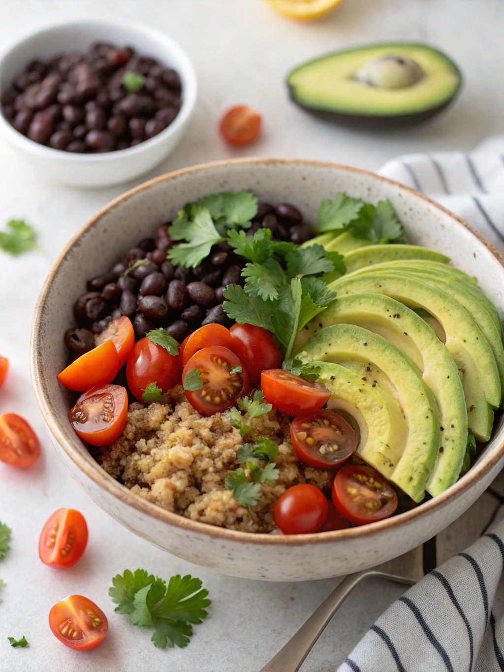 quinoa black bean bowl gluten-free ingredients