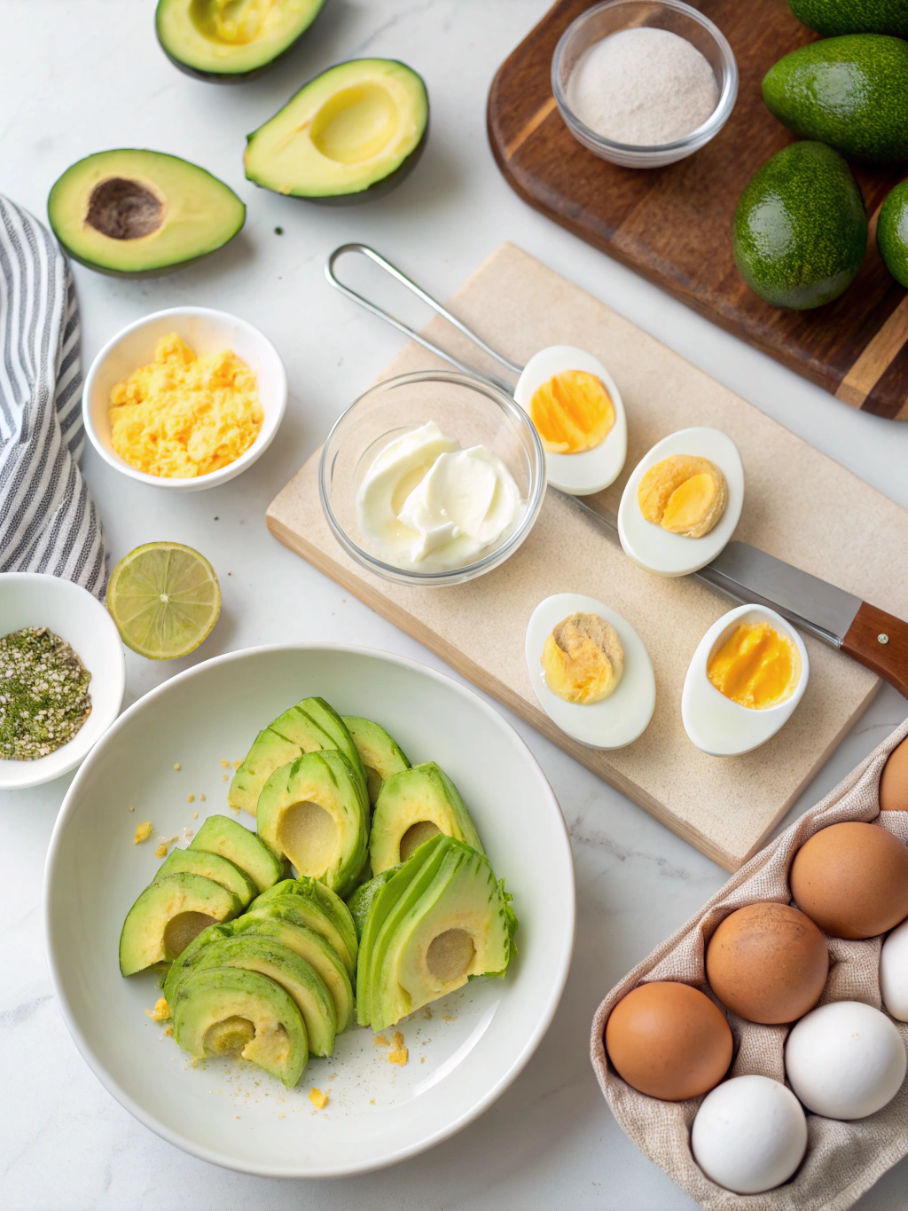 celiac avocado eggs preparing steps