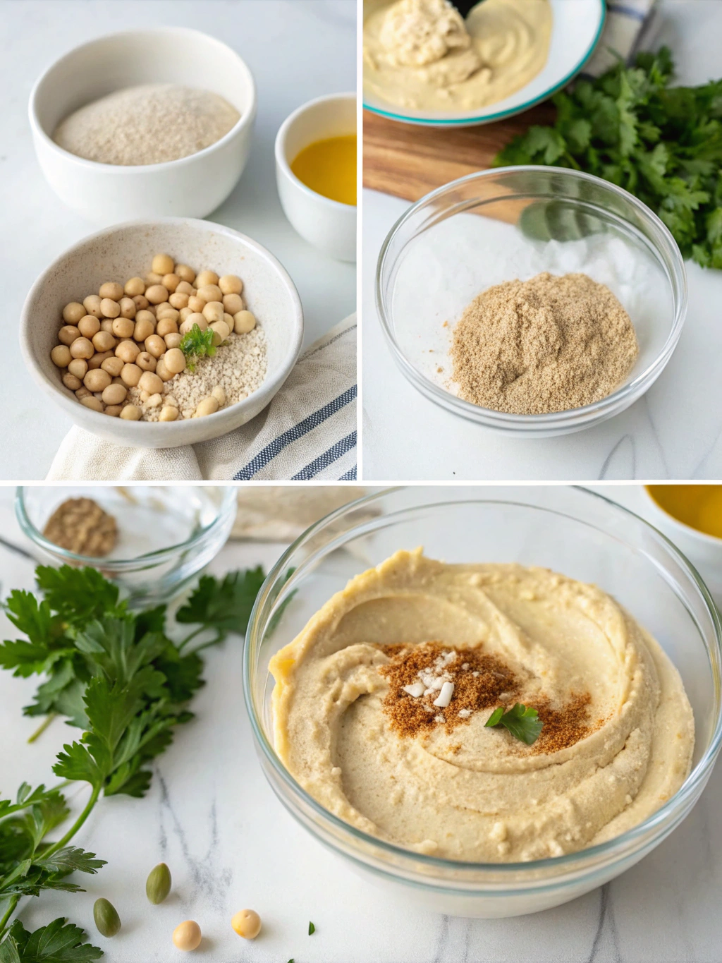 celiac hummus snack preparing steps