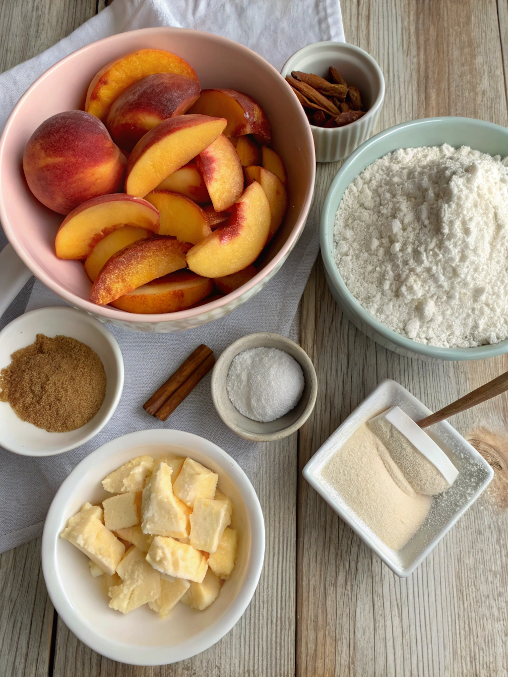 gluten-free peach cobbler ingredients