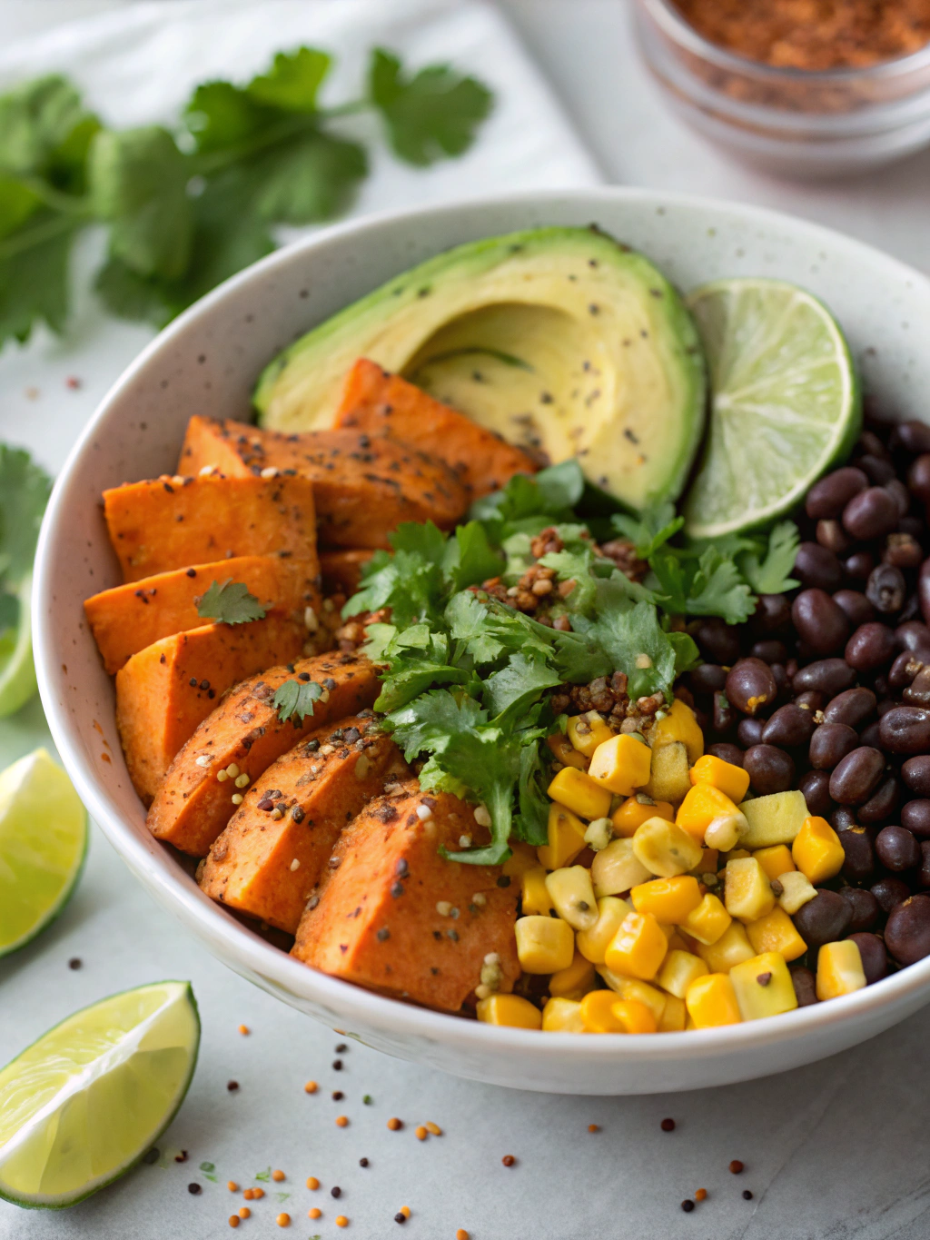 sweet potato black bean bowl ingredients