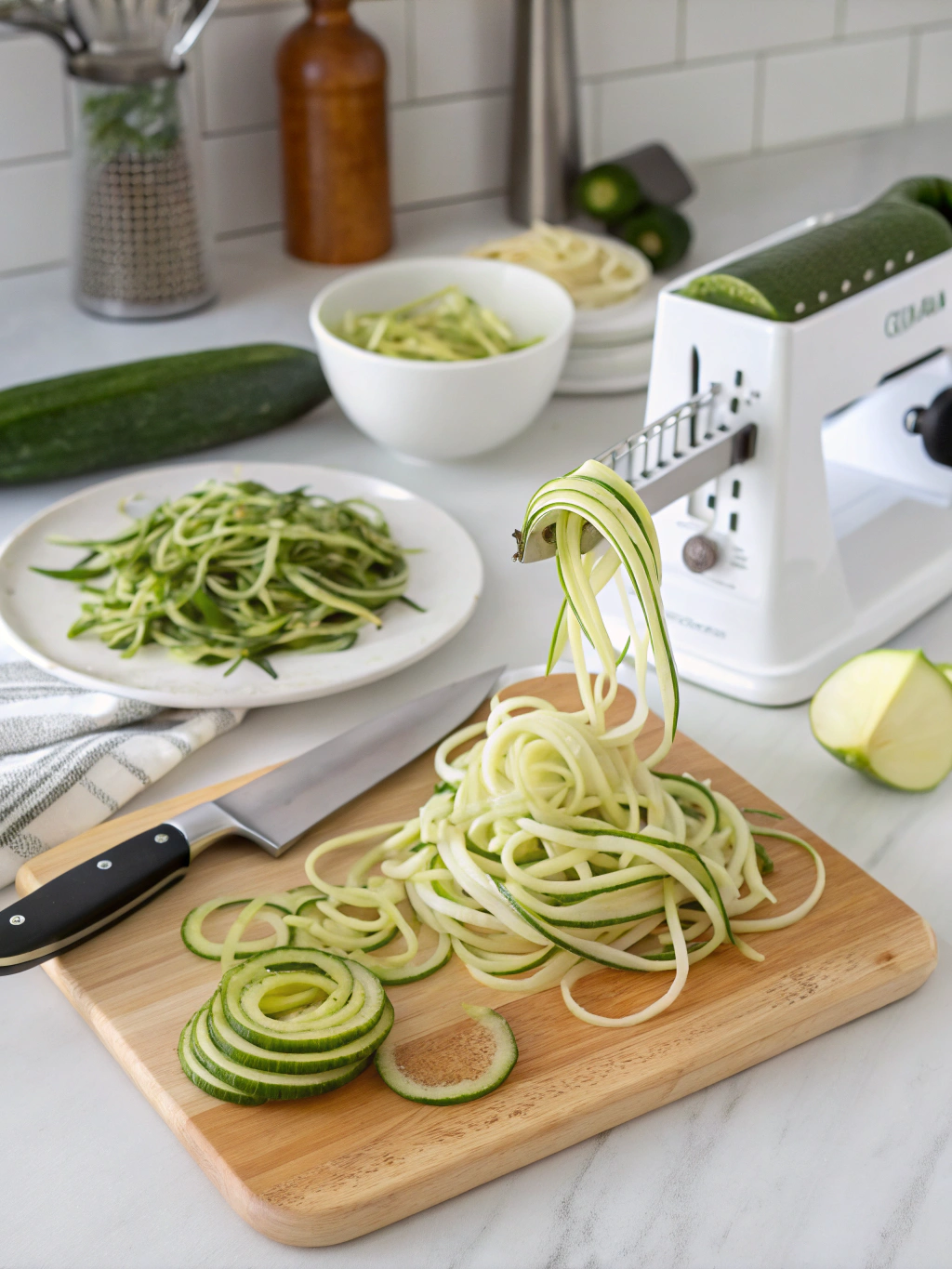 zucchini noodles gluten-free preparing steps