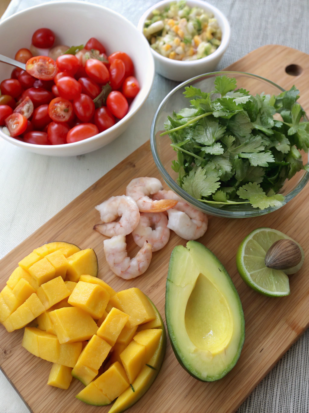 gluten-free shrimp mango salad ingredients