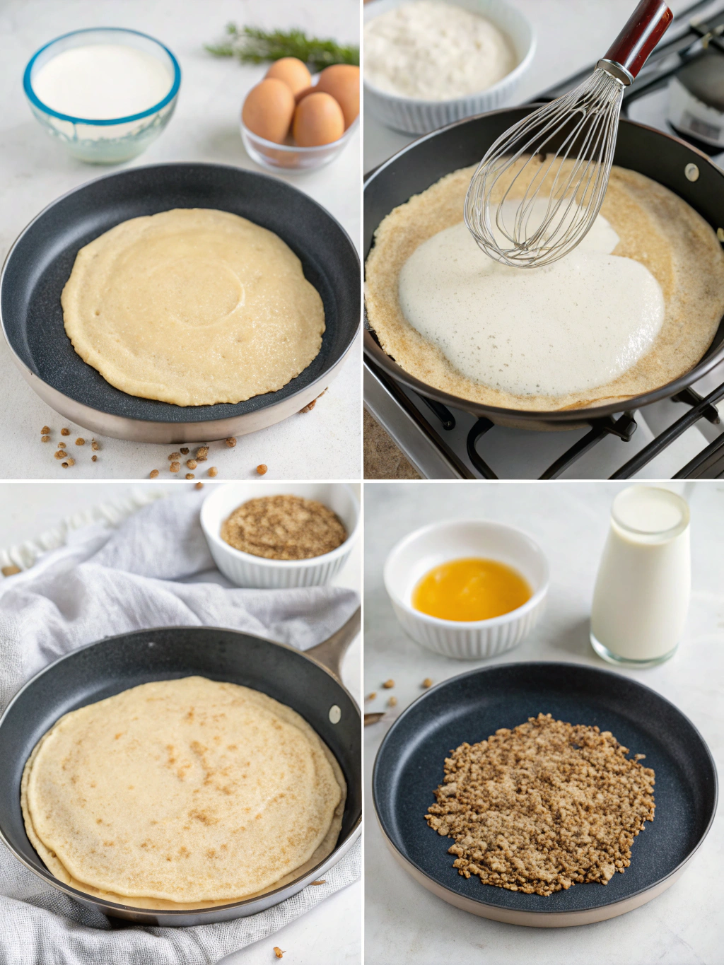 buckwheat crepes gluten-free preparing steps