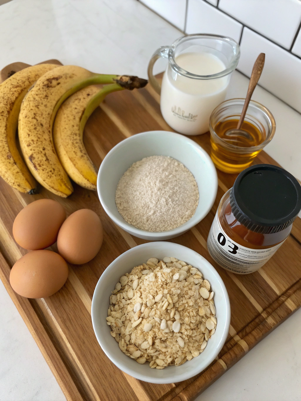 gluten-free banana oat pancakes ingredients