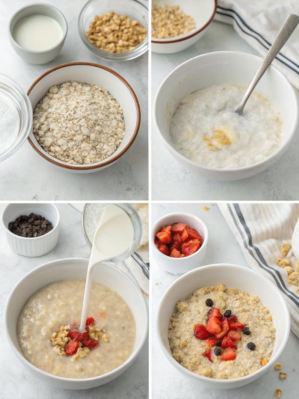gluten-free porridge preparing steps
