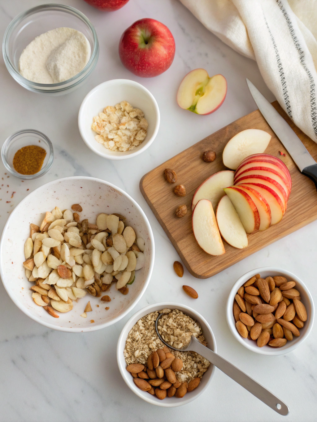 GF apple almond snack preparing steps