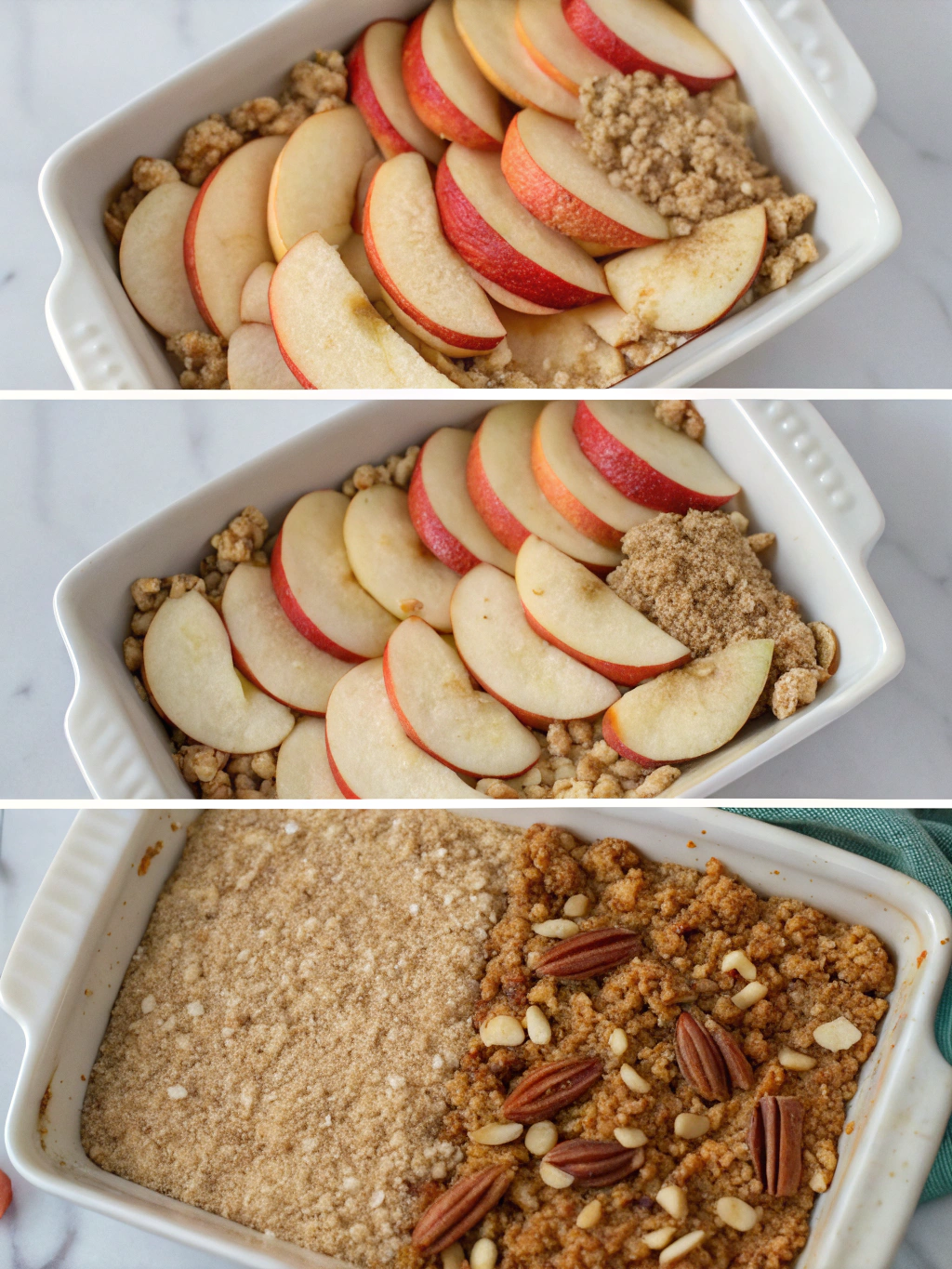 gluten-free apple crisp preparing steps