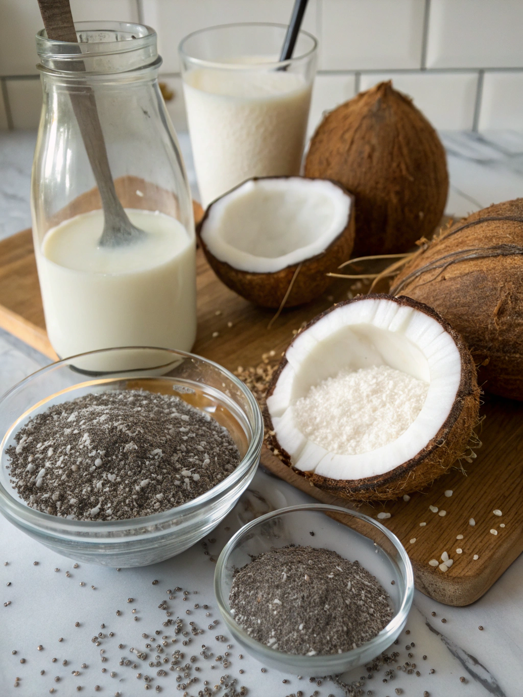 coconut chia pudding ingredients