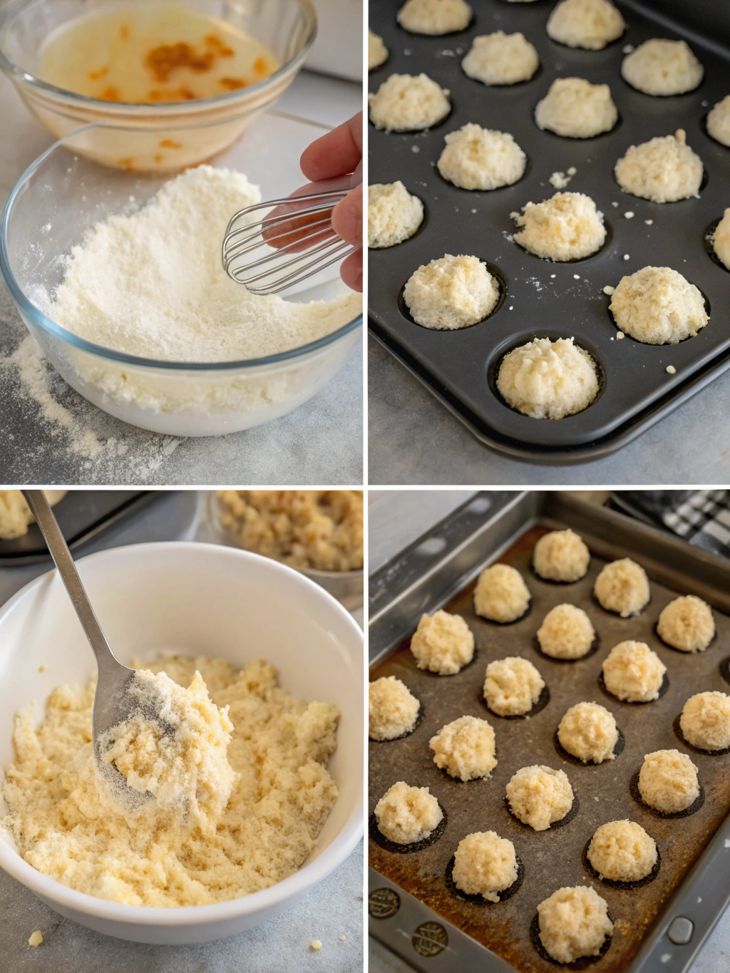 gluten-free coconut macaroons preparing steps