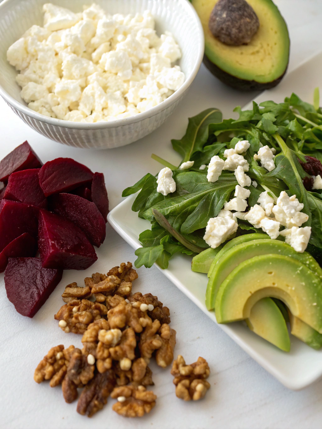 gluten-free beet goat cheese salad ingredients