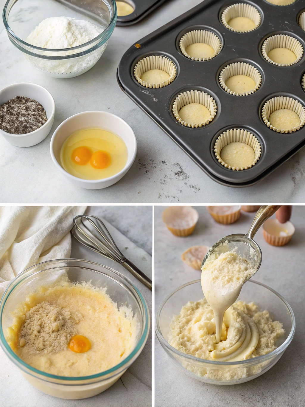 gluten-free cheesecake bites preparing steps