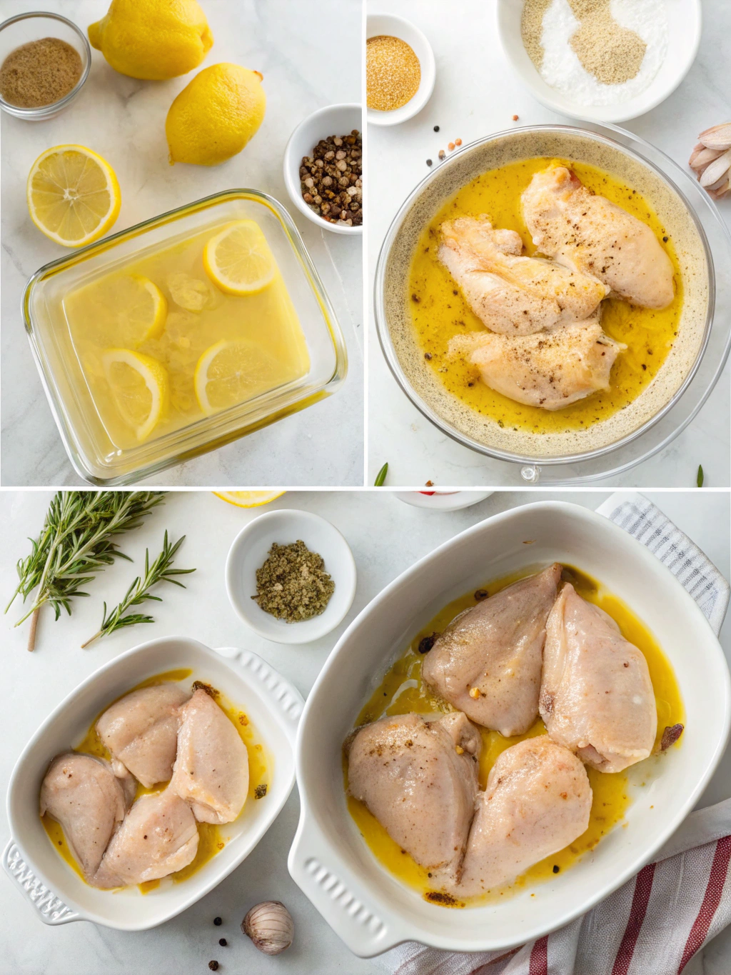 gluten-free lemon chicken preparing steps