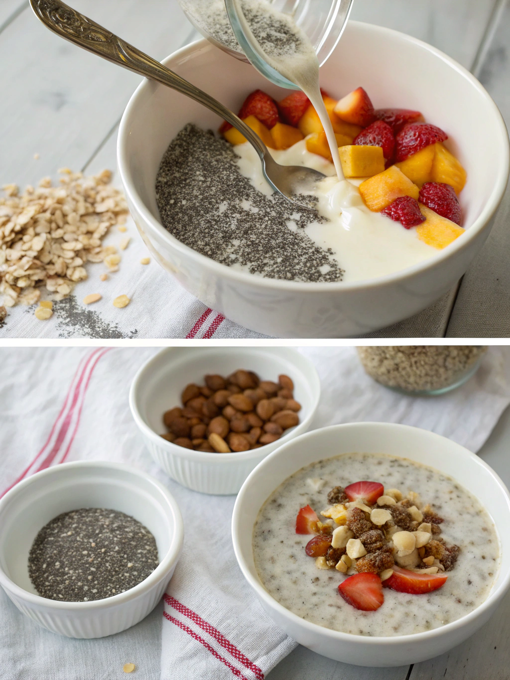 vanilla chia pudding gluten-free preparing steps