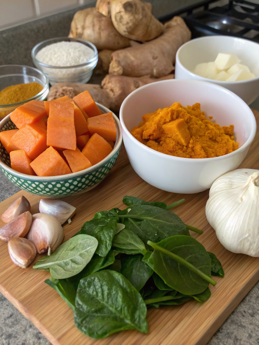 gluten-free sweet potato curry ingredients