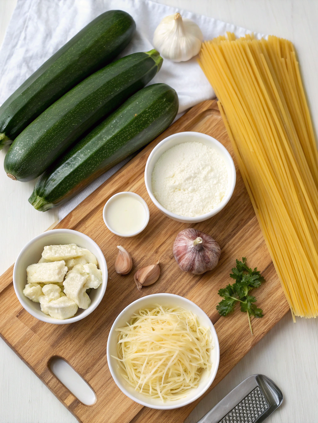 gluten-free zucchini alfredo ingredients