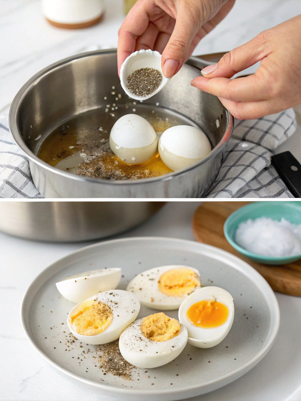 celiac boiled egg snack preparing steps
