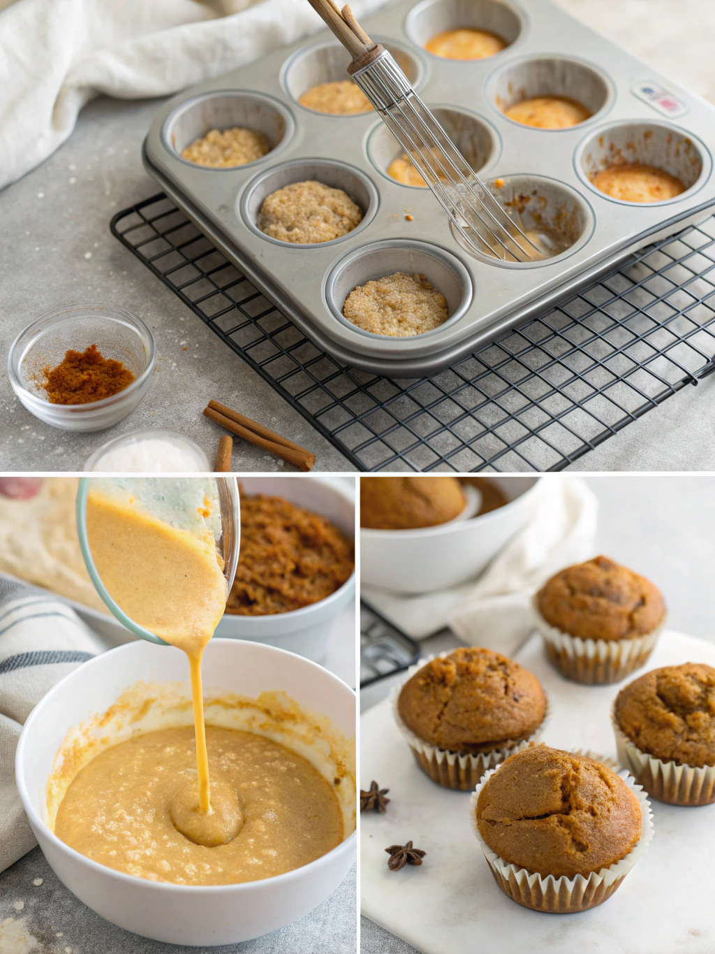 pumpkin spice muffins gluten-free preparing steps