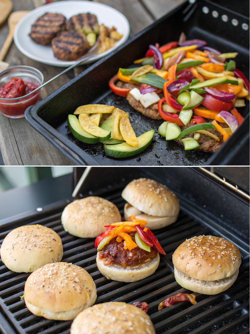 gluten-free BBQ sliders preparing steps