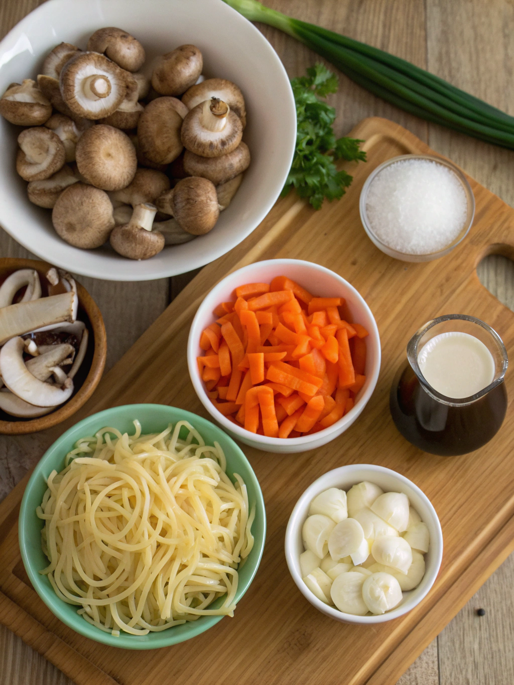 gluten-free mushroom stroganoff ingredients