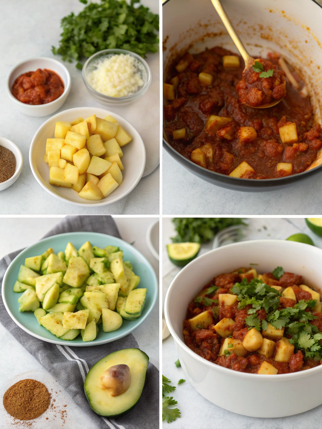 gluten-free chili potato preparing steps