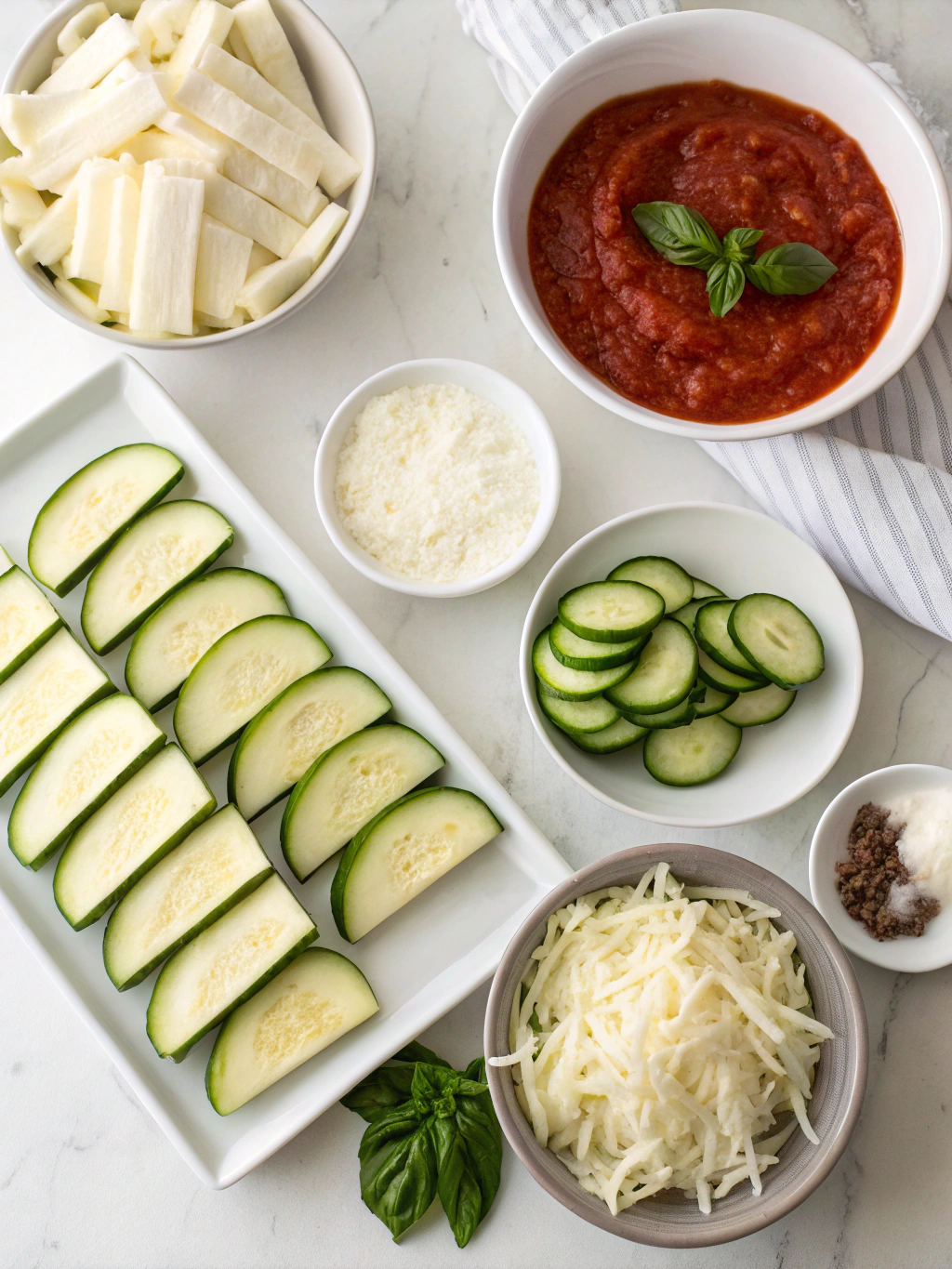 gluten-free zucchini lasagna ingredients