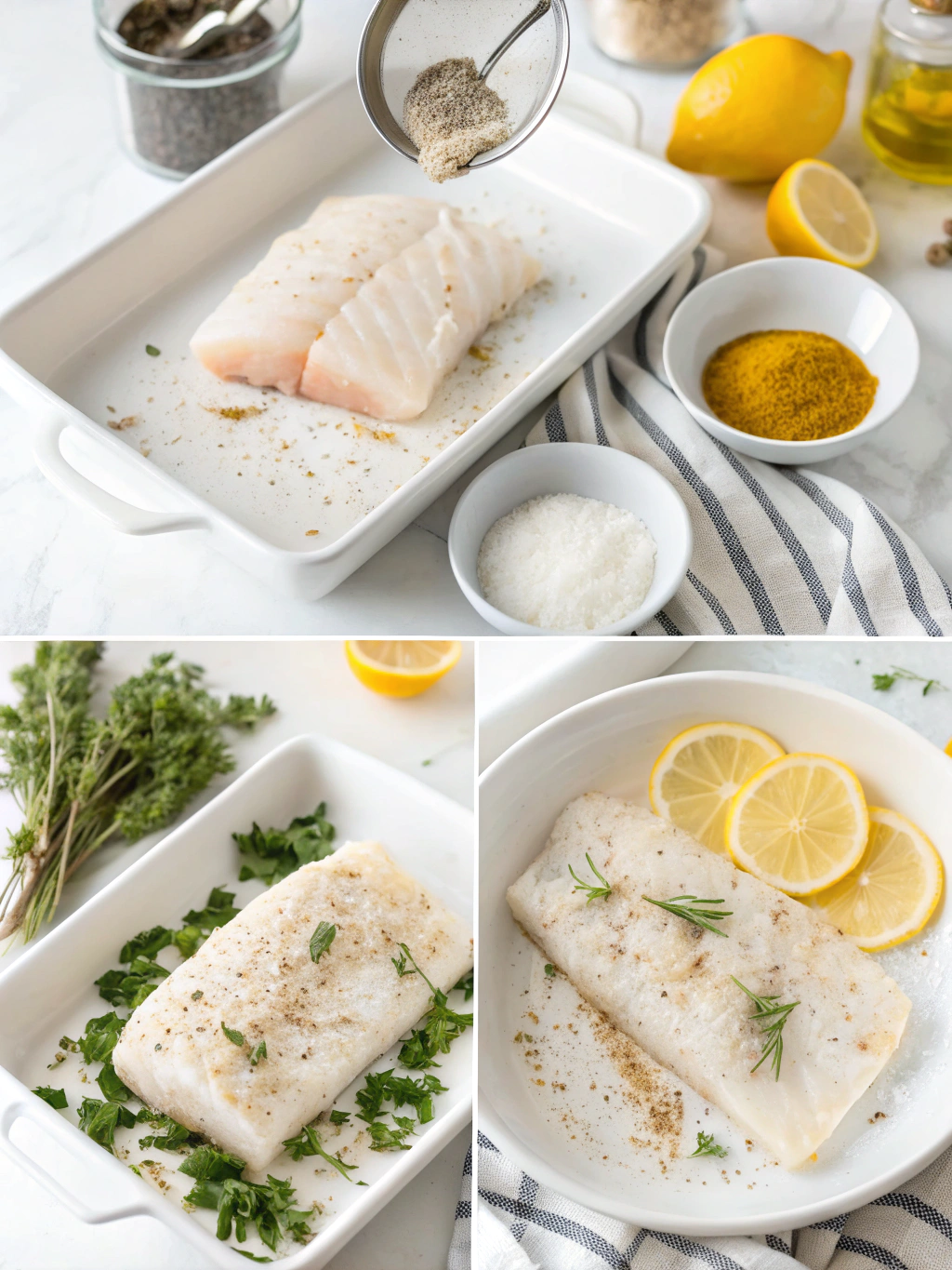 gluten-free baked cod preparing steps