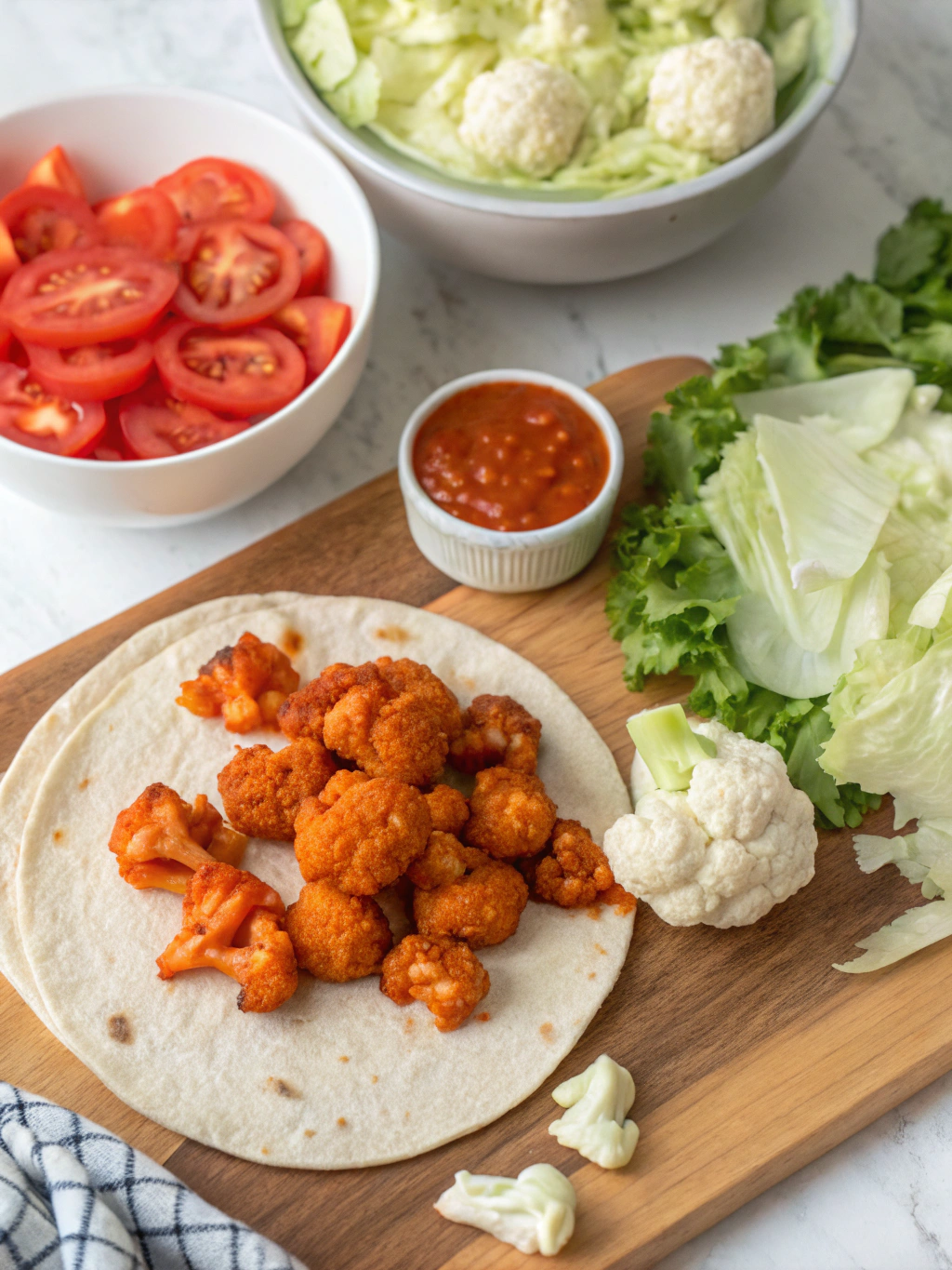 gluten-free buffalo cauliflower wrap ingredients