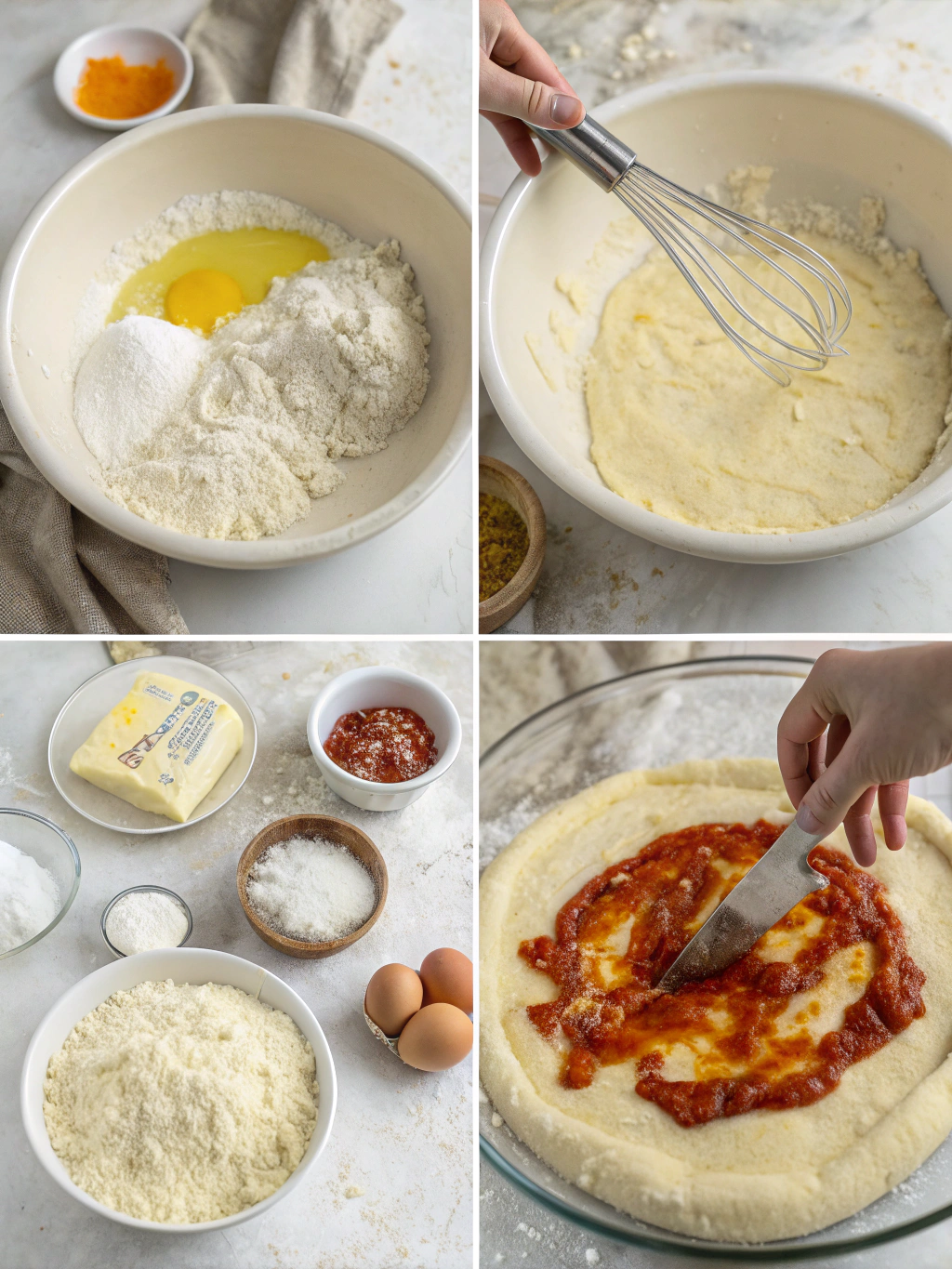 gluten-free pizza crust preparing steps