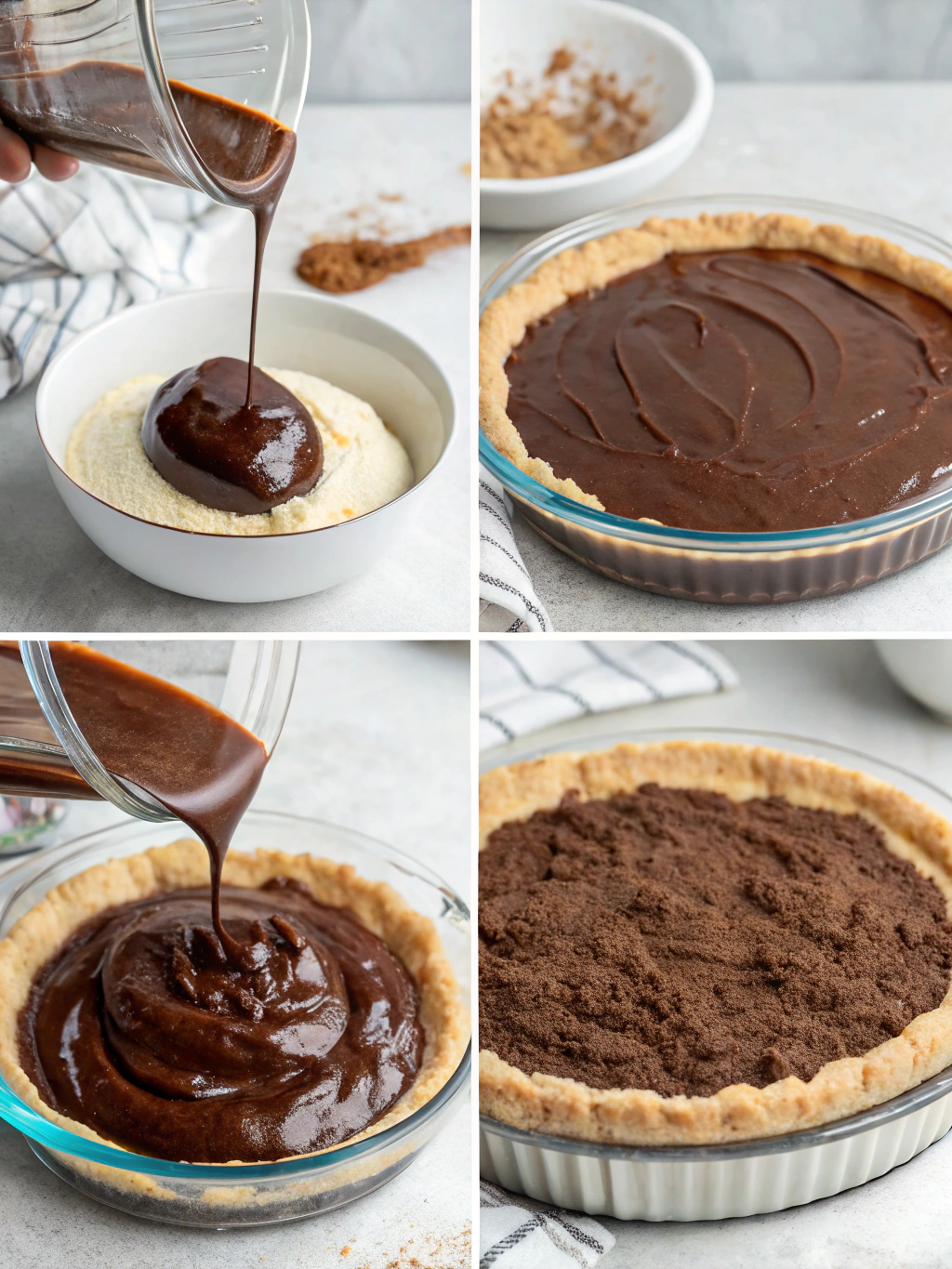 chocolate pudding pie gluten-free preparing steps