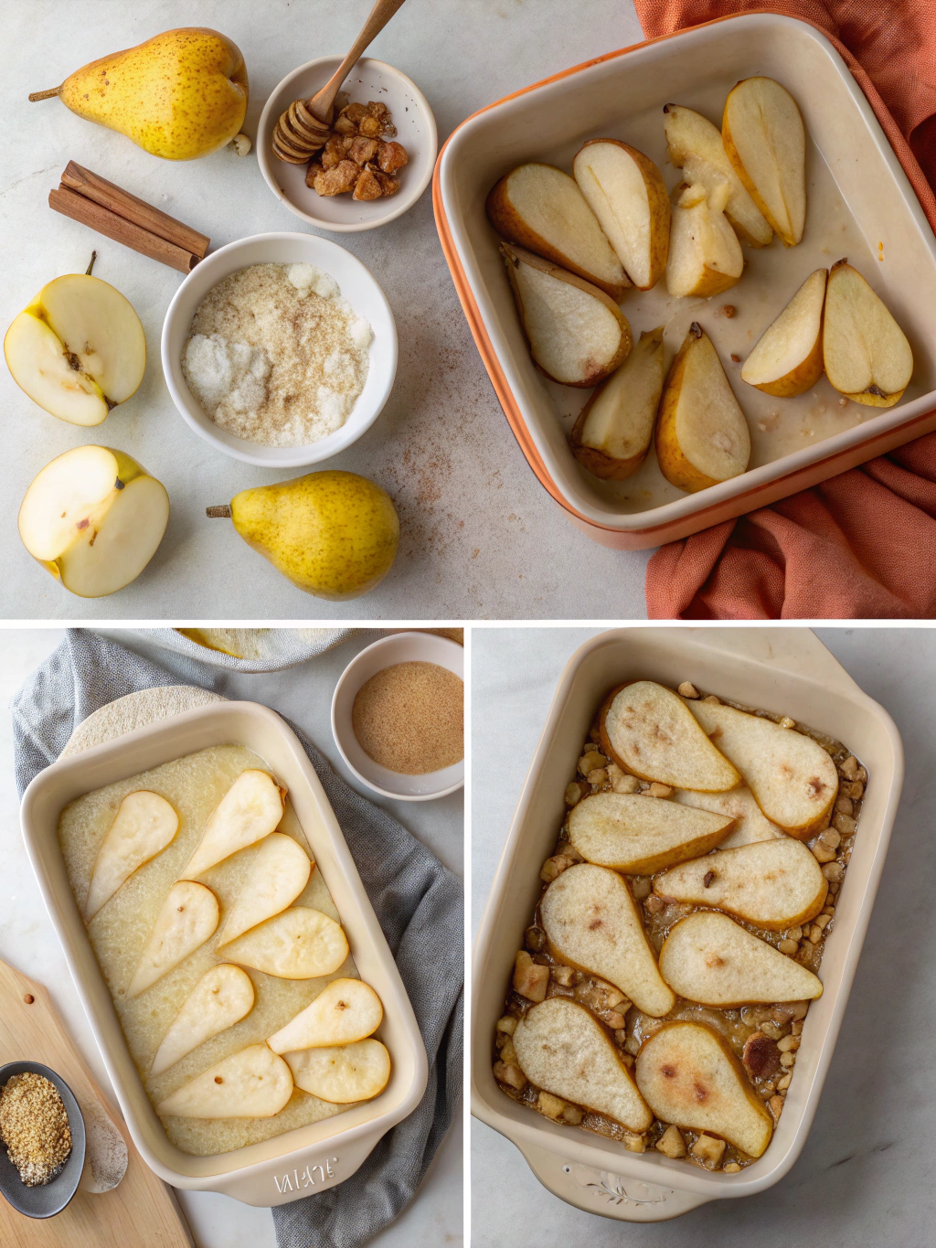 baked pears gluten-free preparing steps