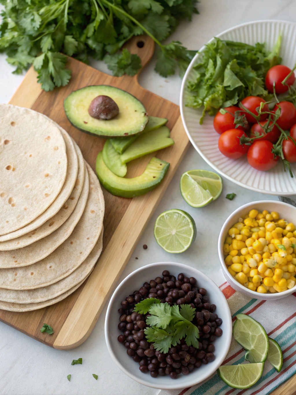 gluten-free black bean tacos ingredients