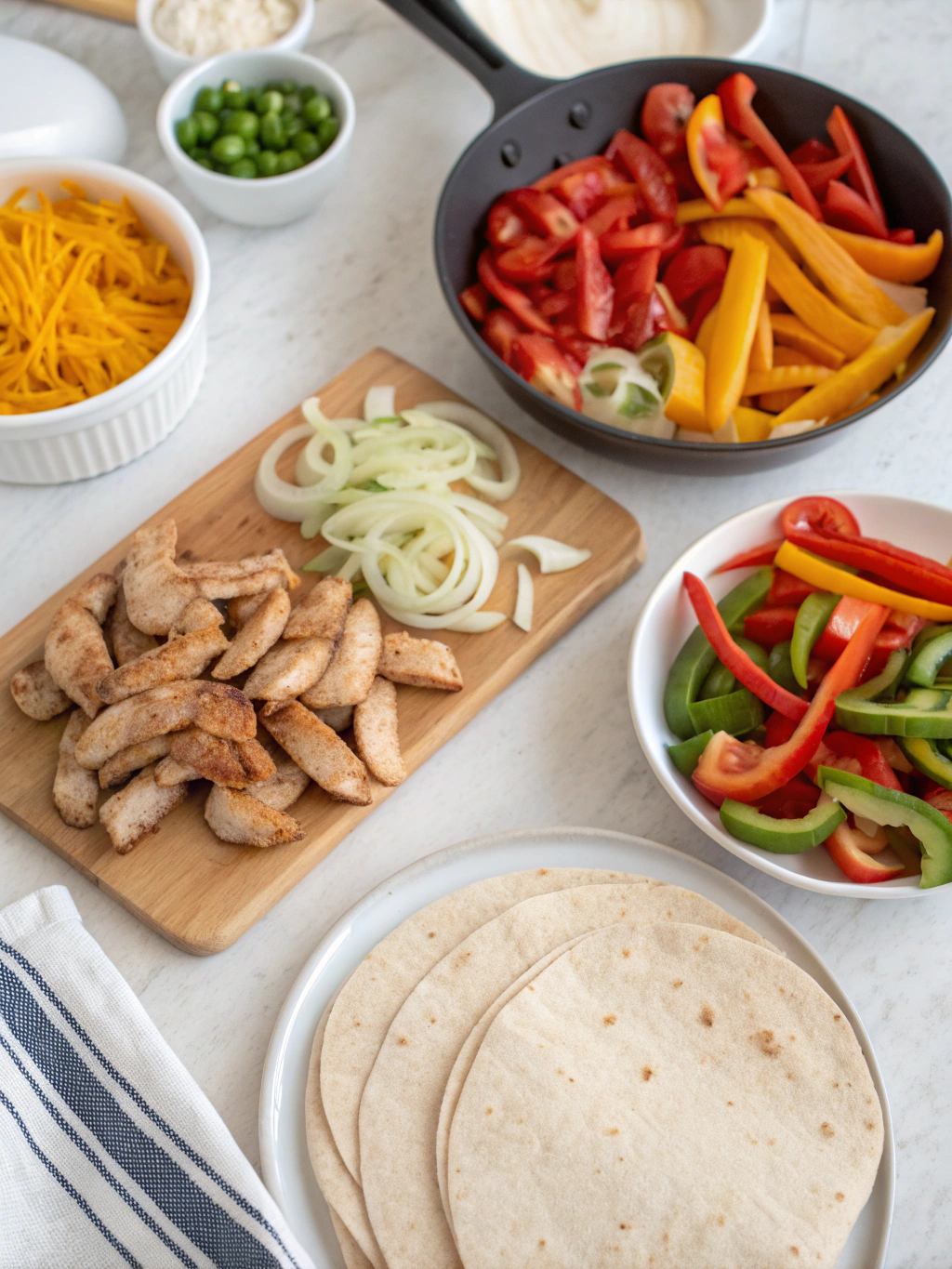 gluten-free chicken fajitas preparing steps