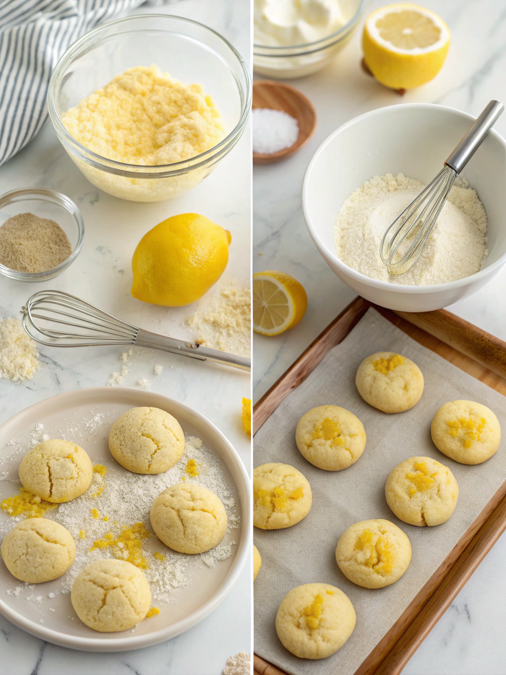 lemon cookies gluten-free preparing steps