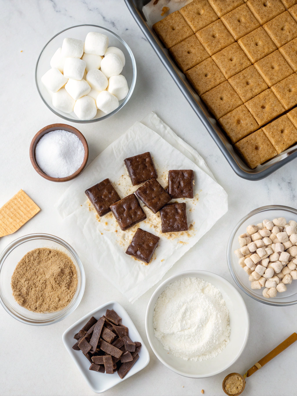 s'mores bars gluten-free preparing steps