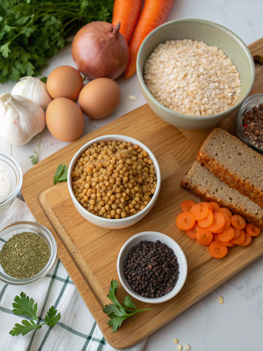 gluten-free lentil loaf ingredients
