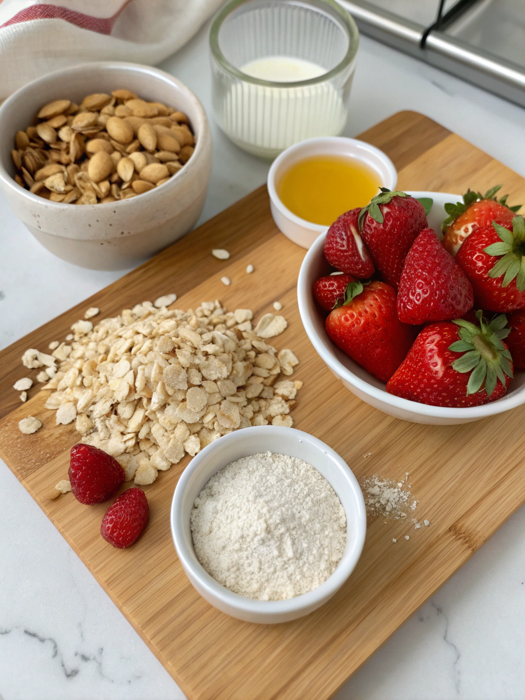 gluten-free strawberry oat bars ingredients