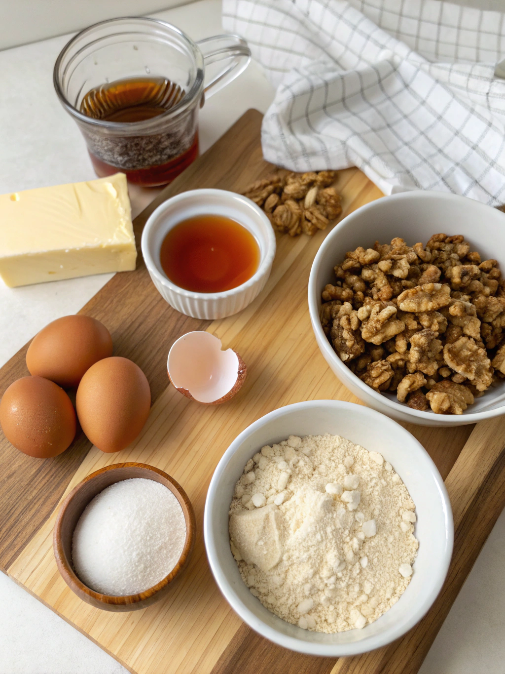 gluten-free maple walnut blondies ingredients