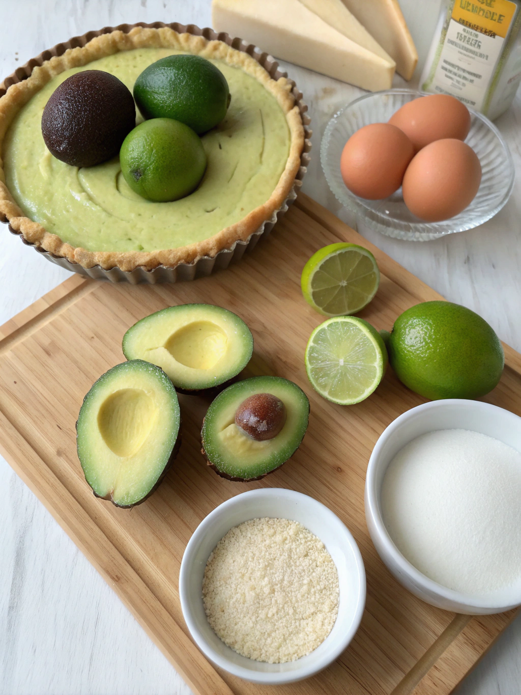 gluten-free avocado lime tart ingredients