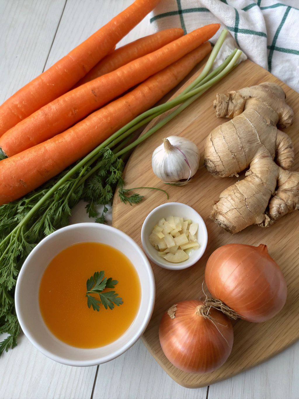 gluten-free carrot ginger soup ingredients