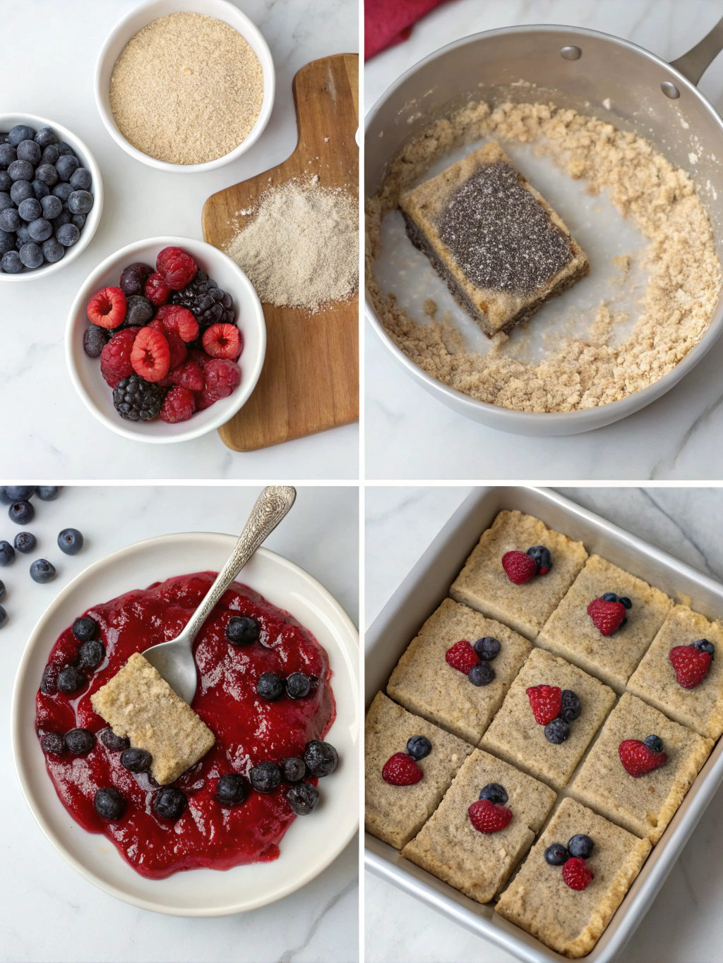 chia berry jam bars gluten-free preparing steps