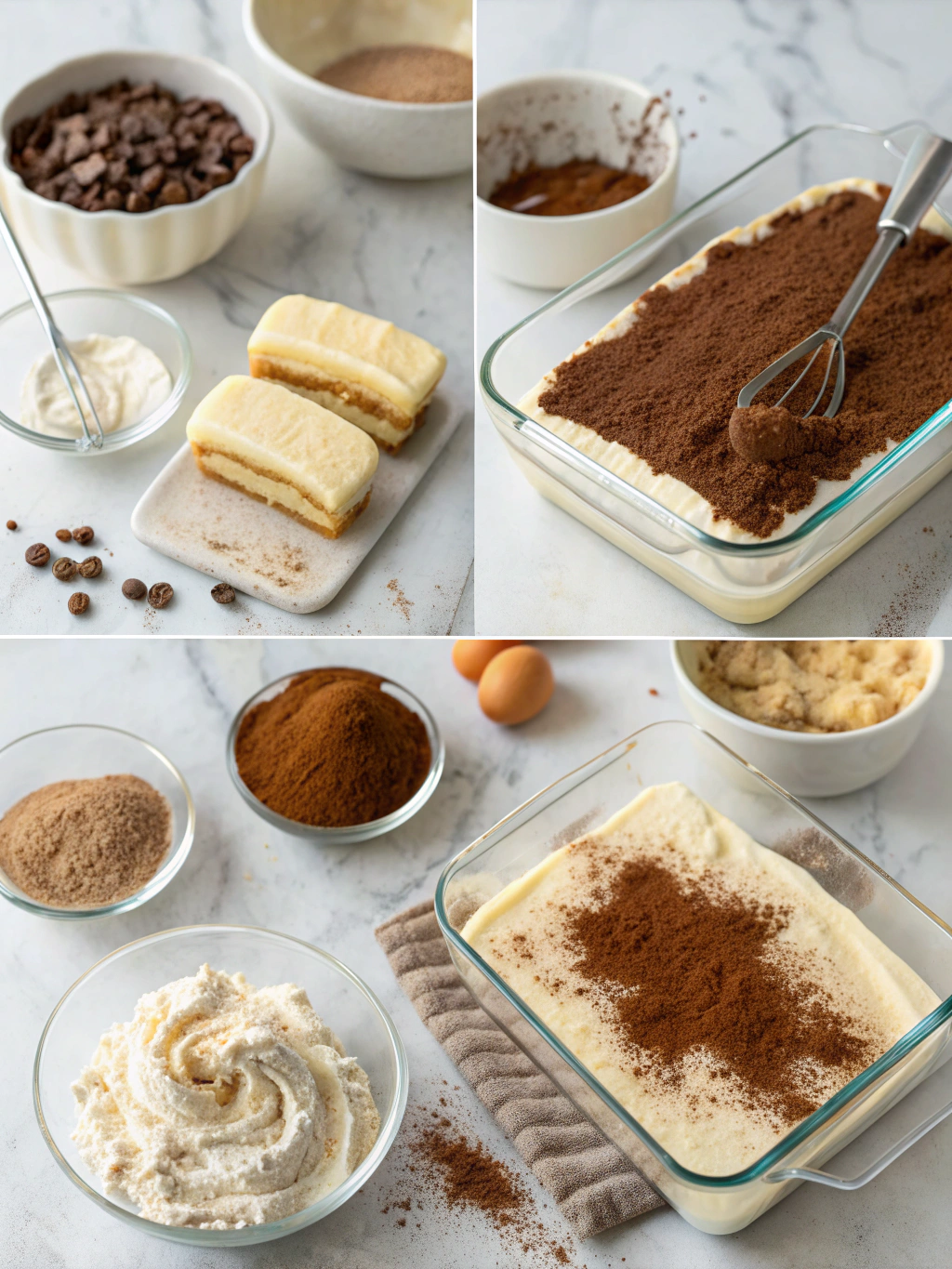gluten-free tiramisu almond flour preparing steps