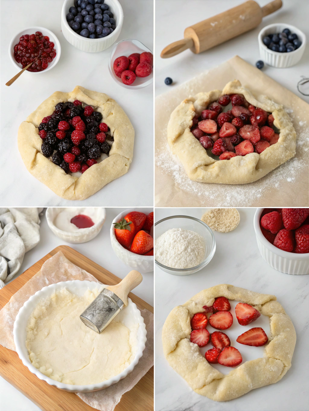 berry galette gluten-free preparing steps
