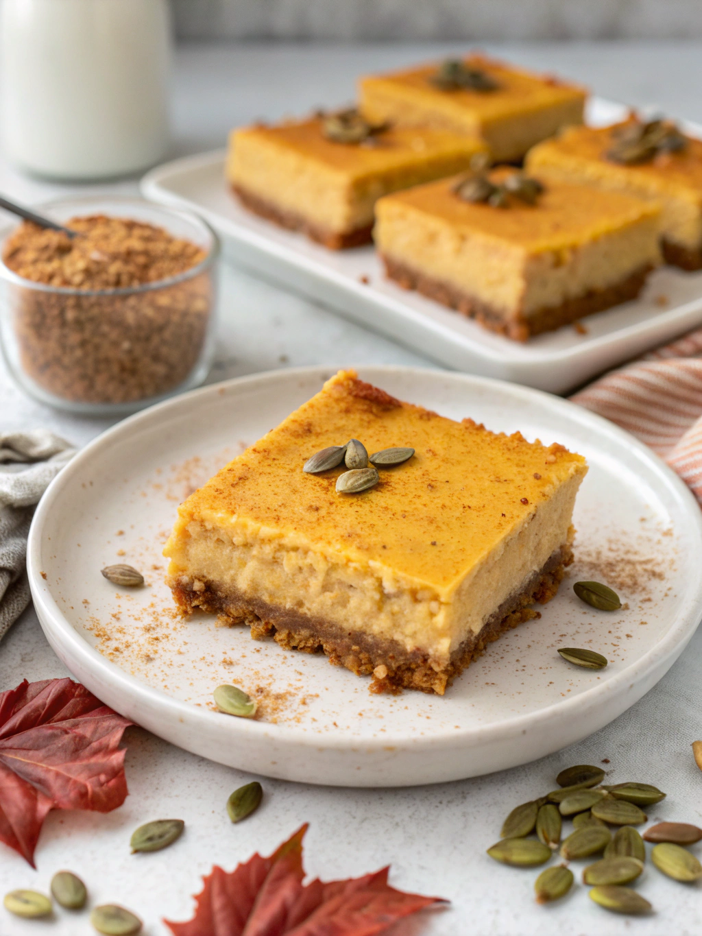 pumpkin cheesecake bars gluten-free ingredients