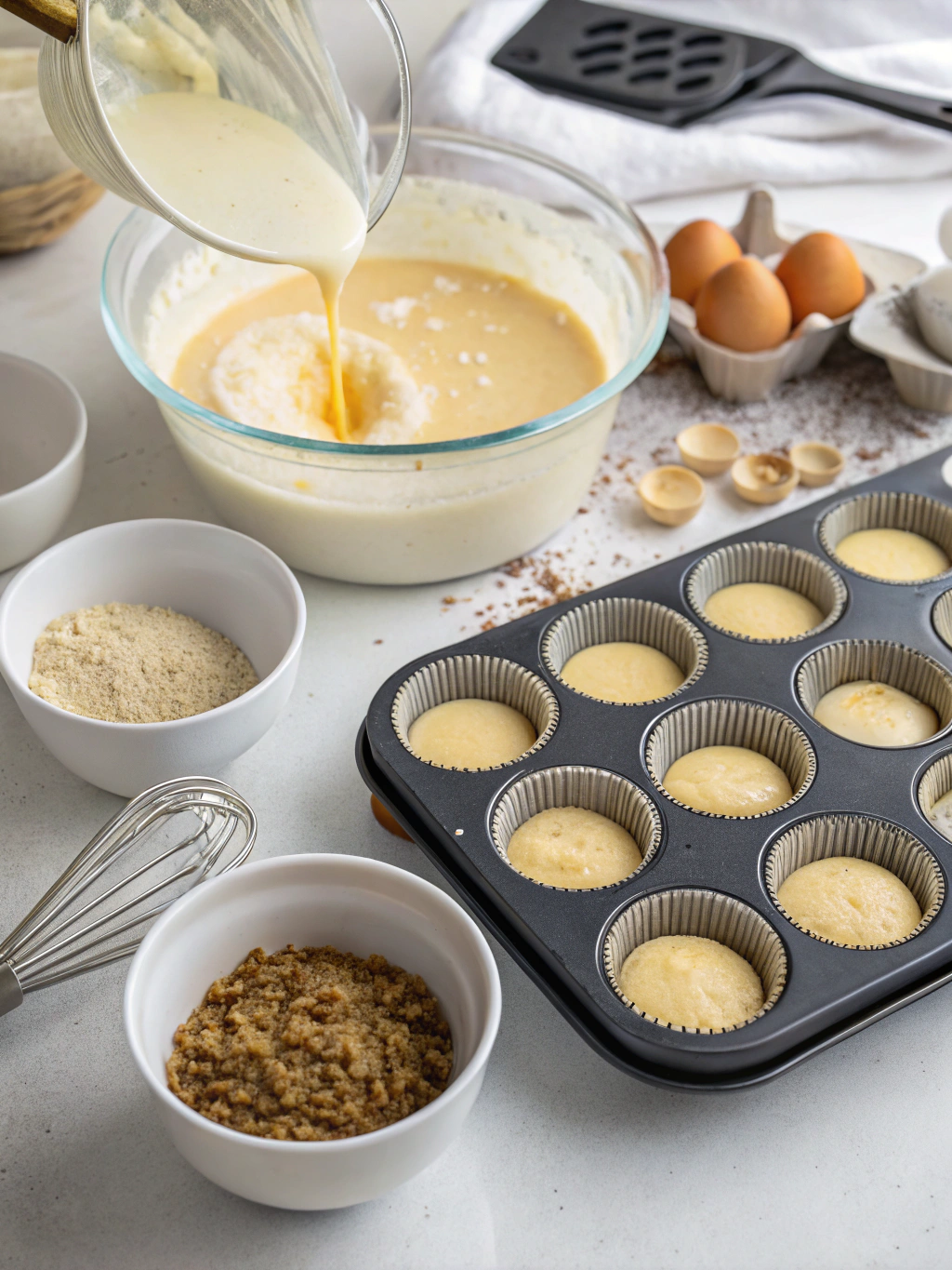 custard cups gluten-free preparing steps