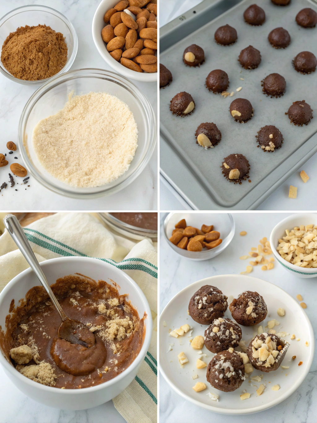 almond joy bites gluten-free preparing steps