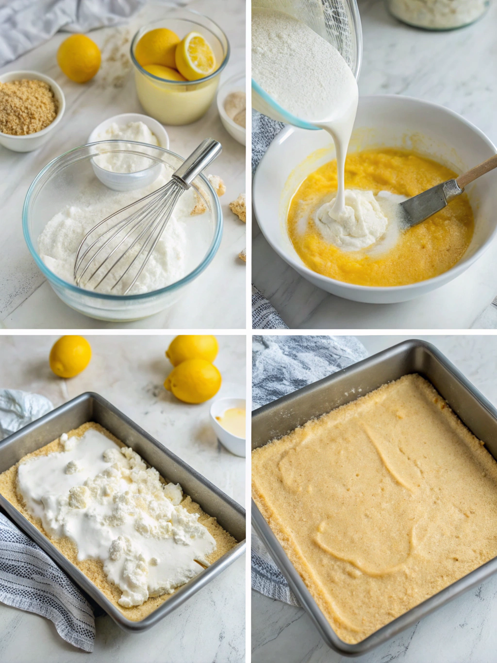 lemon meringue bars gluten-free preparing steps