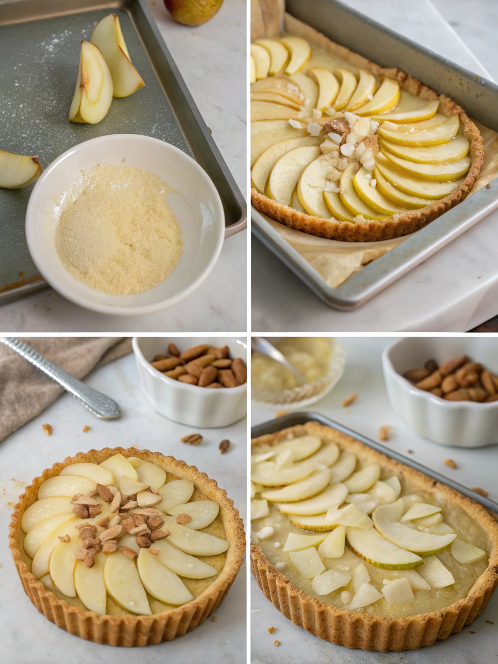 pear almond tart gluten-free preparing steps