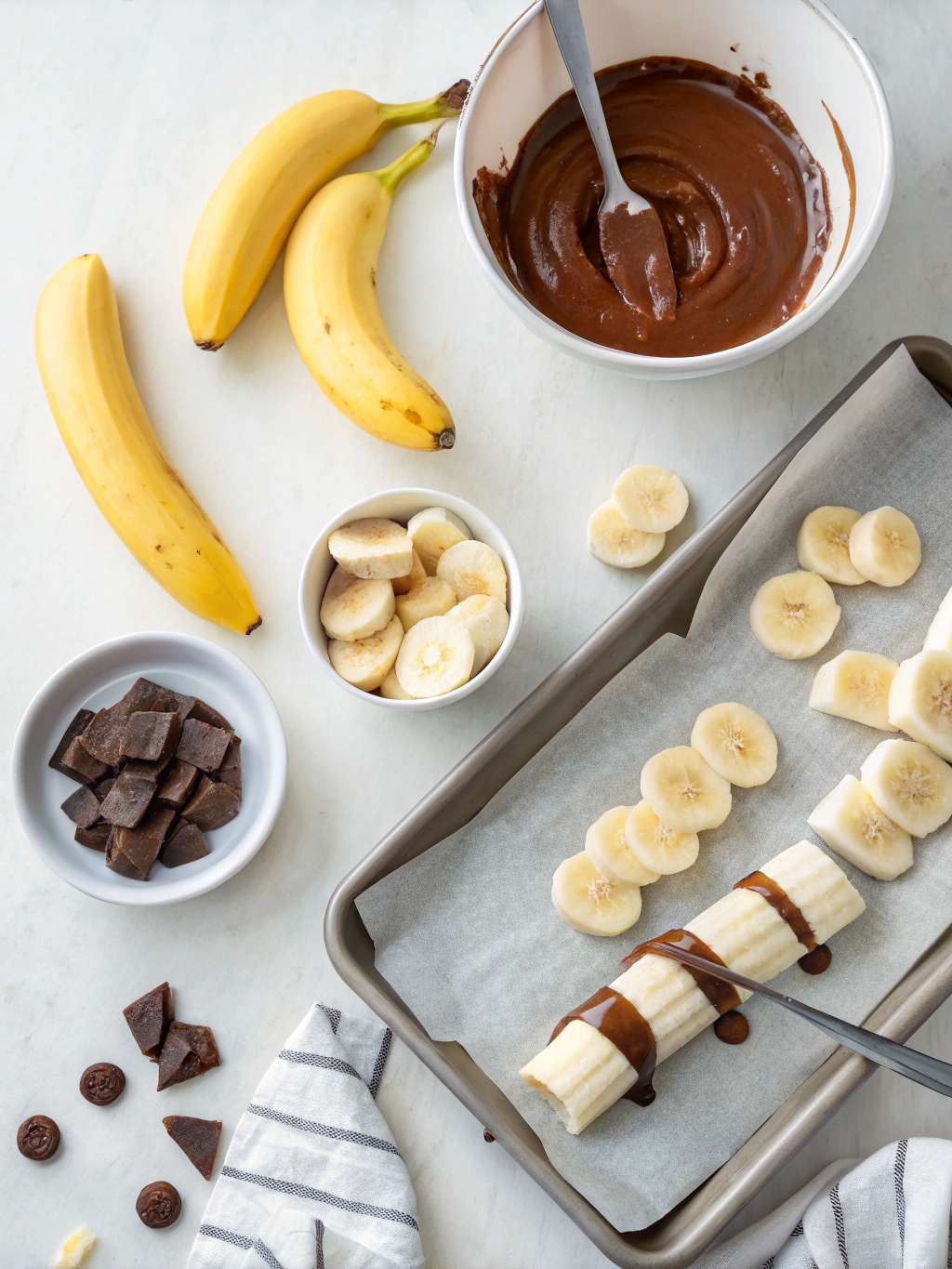 chocolate covered bananas gluten-free preparing steps