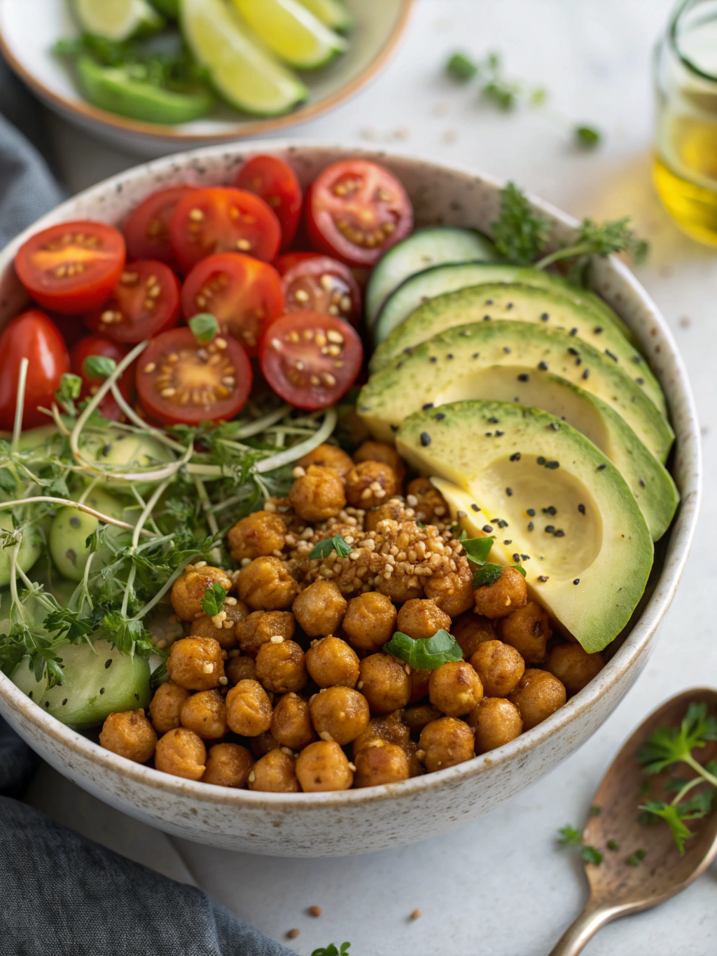 gluten-free roasted chickpea bowl ingredients